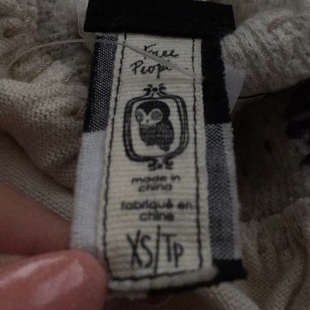Free people vintage thermal white/cream/gray Knit - Picture 5 of 7